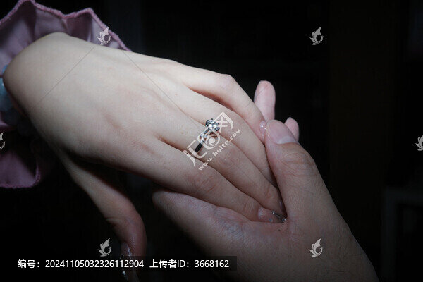 求婚幸福角戴戒指