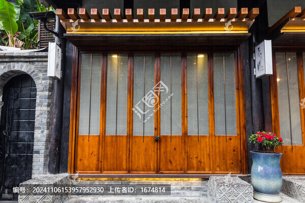 仿古木門