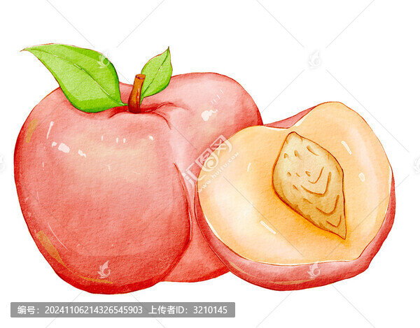 桃子插畫元素