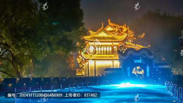 天心閣城樓夜景