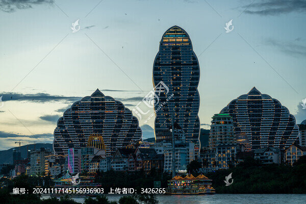 西雙版納告莊西雙景城市風(fēng)光