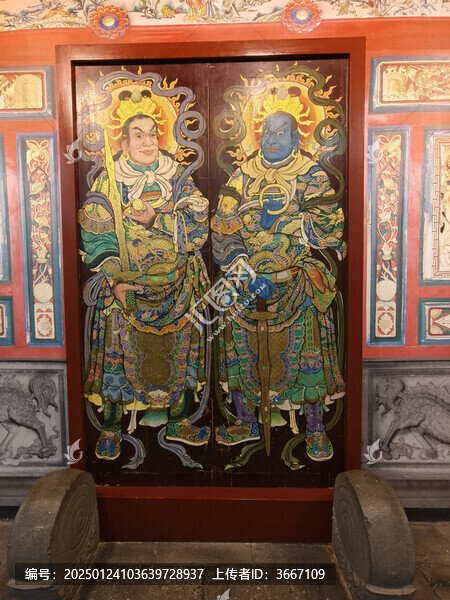 潘麗水彩繪門神