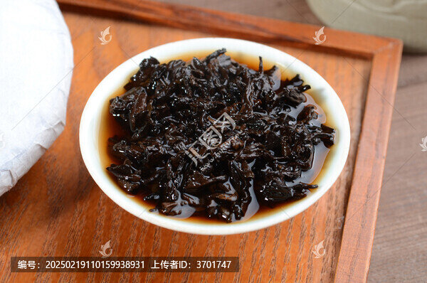 云南普洱茶熟茶葉底