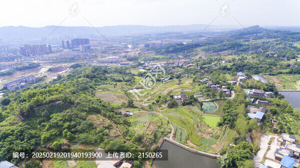 城市郊區(qū)航拍