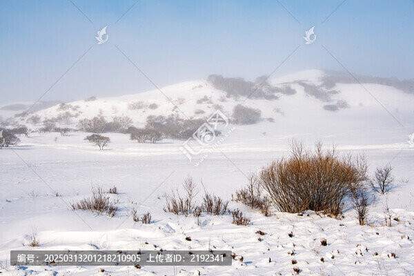 內(nèi)蒙烏蘭布統(tǒng)草原雪景