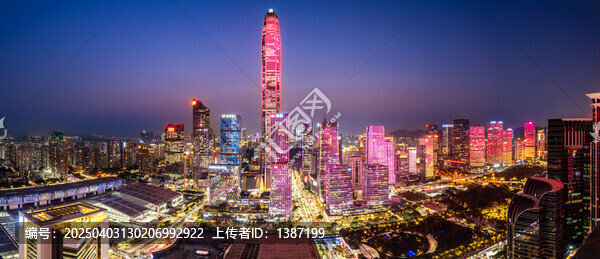 超高清深圳城市風(fēng)光夜景鹽田港
