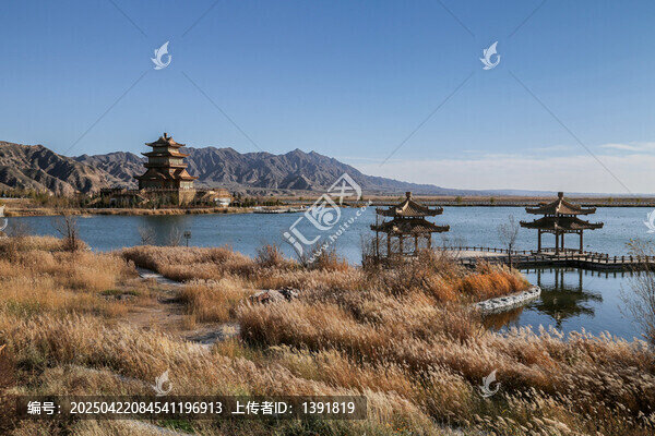 青銅峽金沙灣中華黃河壇風光