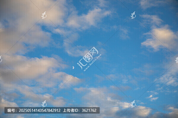 晚霞藍天白云