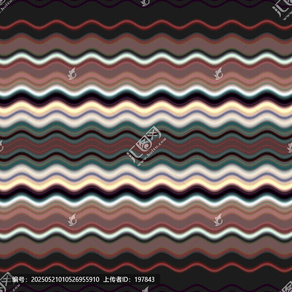 多彩波浪紋圖案背景素材