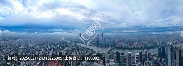 廣州城市全景俯瞰風光