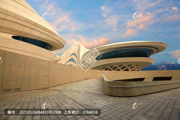 長(zhǎng)沙梅溪湖大劇院地標(biāo)建筑風(fēng)光
