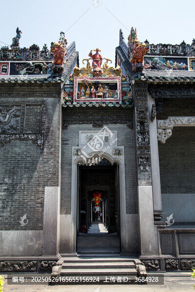 傳統(tǒng)中式古建筑精美門庭