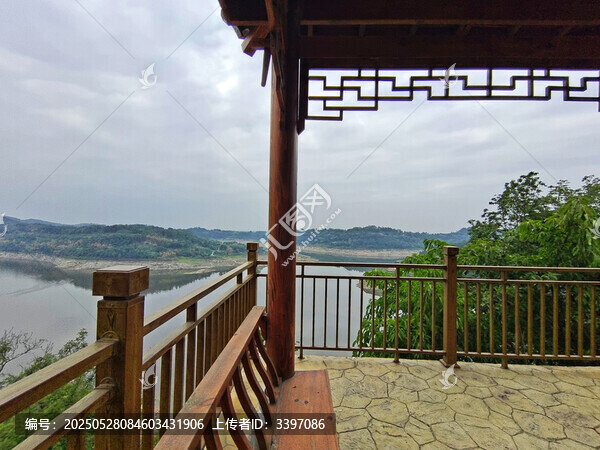四川省自貢市榮縣水韻茶鄉(xiāng)亭子一角