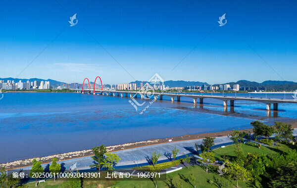 杭州市之江大橋航拍風光