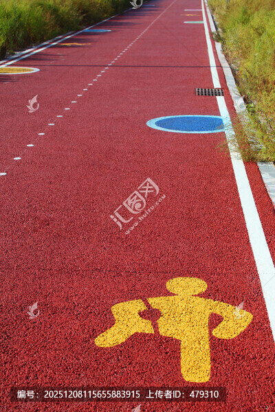 彩色健身步道上的圖案