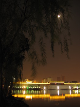 滁州环城公园 西城河夜色