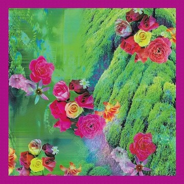 方巾抽象花卉素材