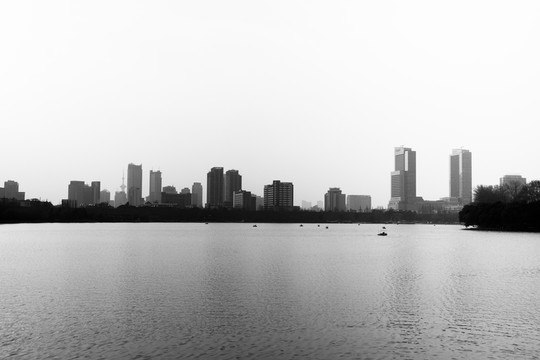南京城市城市建筑剪影
