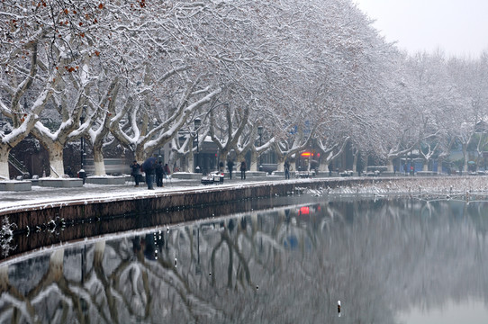 杭州西湖雪景