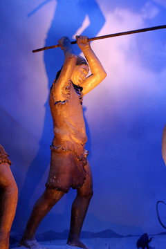 雕塑 古人类 狩猎