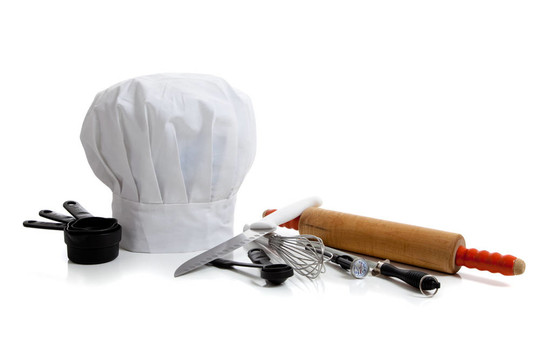 厨师帽的烤具