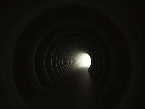 黑暗的隧道视野
