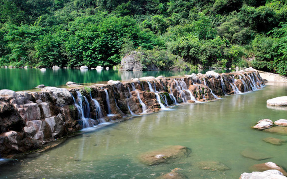 瀑布和云台山中国瀑布