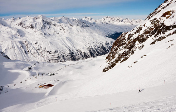 滑雪场hohrgurgl。奥地利