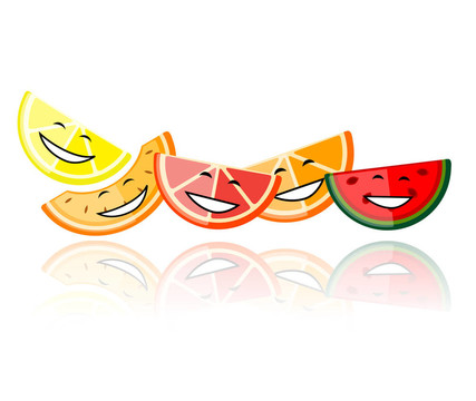 搞笑的水果一起为您设计微笑