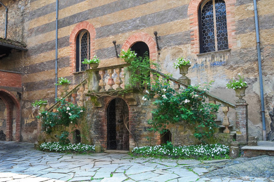 Gropparello Castle。Emilia Romagna。意大利.