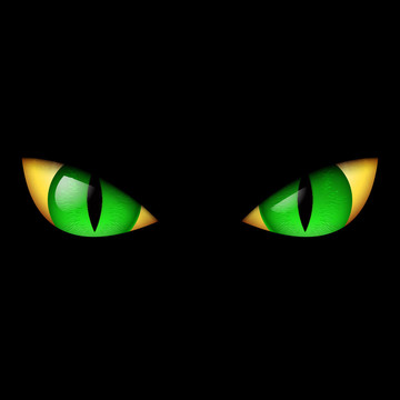 邪恶的绿色眼睛