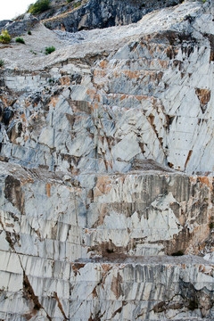 大理石采石场——滨海阿尔卑斯山脉；Carrara；托斯卡纳；意大利