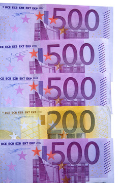 500欧元和200欧元票据