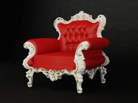 皇家红旧时尚扶手椅与框架的黑色背景