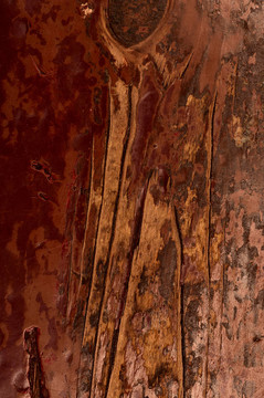 旧油漆木板与下降油漆背景