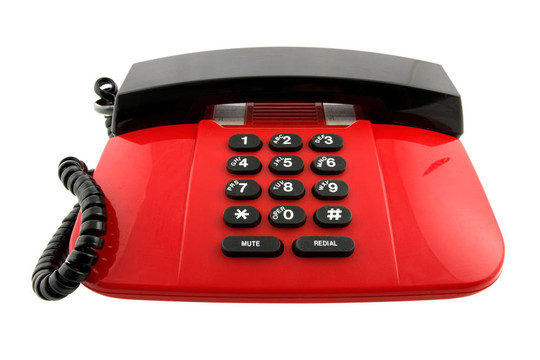 红色的电话机