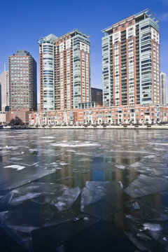 冰冻的芝加哥河