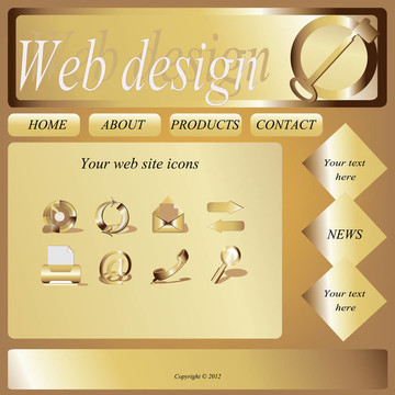 网站模板设计图标