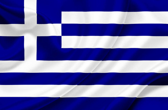 希腊飘扬的旗帜