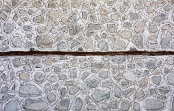 旧马赛克石材与混凝土墙