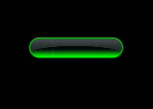 绿色空霓虹按钮