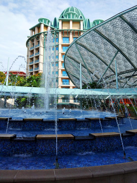 新加坡圣淘沙岛喷泉