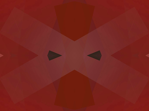 红色立体几何抽象拼接电脑图案