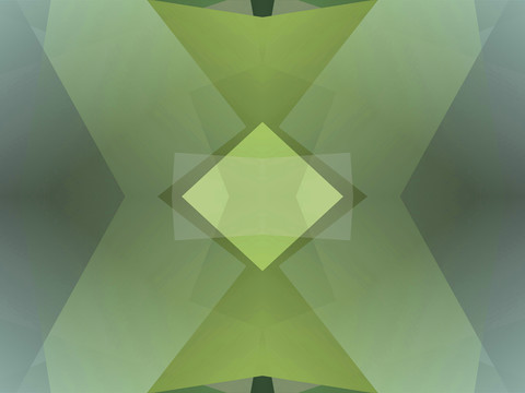 绿色立体抽象几何拼接电脑图案