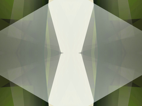 绿色几何拼接抽象立体电脑图案