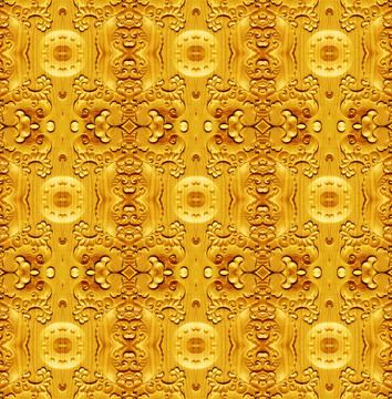 金色古典立体几何天花背景墙花纹