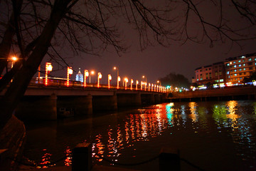 南京 夜景 灯光 水乡