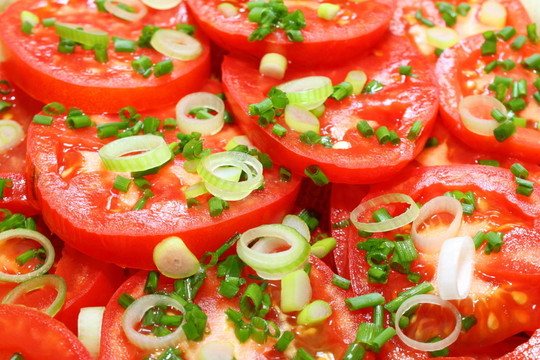韭菜番茄沙拉。