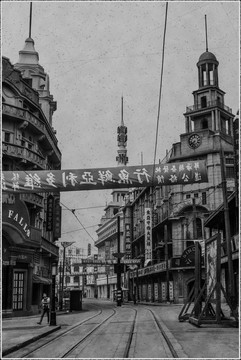 老上海旧上海街景建筑怀旧复古