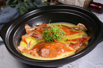 黄油白蟹煲